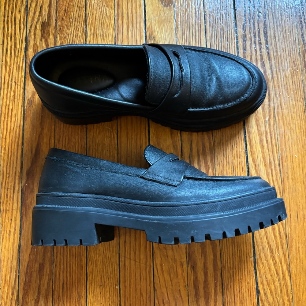 Patina loafers black size 6.5 US